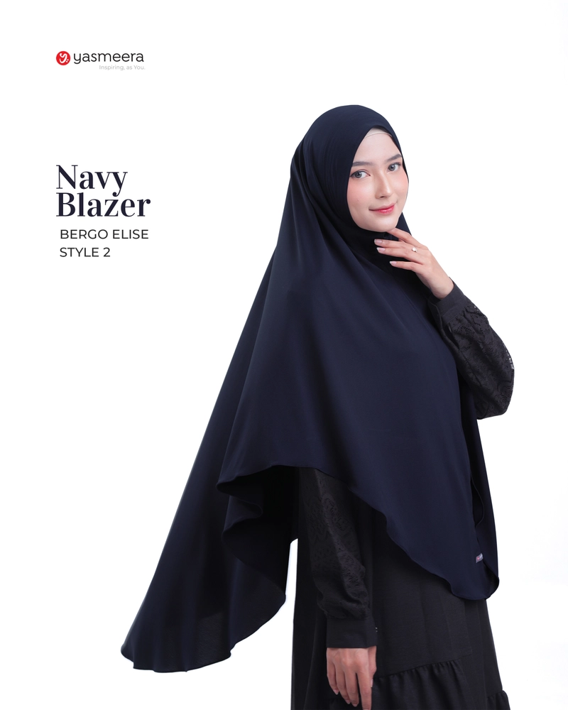 Product image Yasmeera Official - Bergo Elise Non Pad L NAVY BLAZER